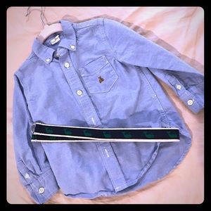 Gap blue oxford button down shirt 3T